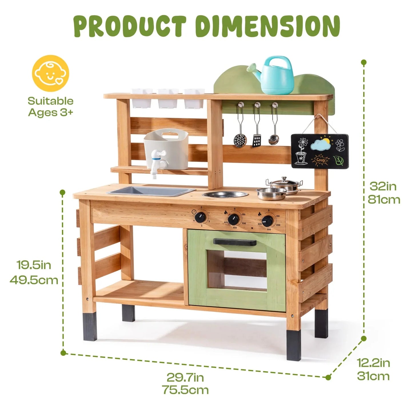 Wooden Outdoor Mud Kitchen