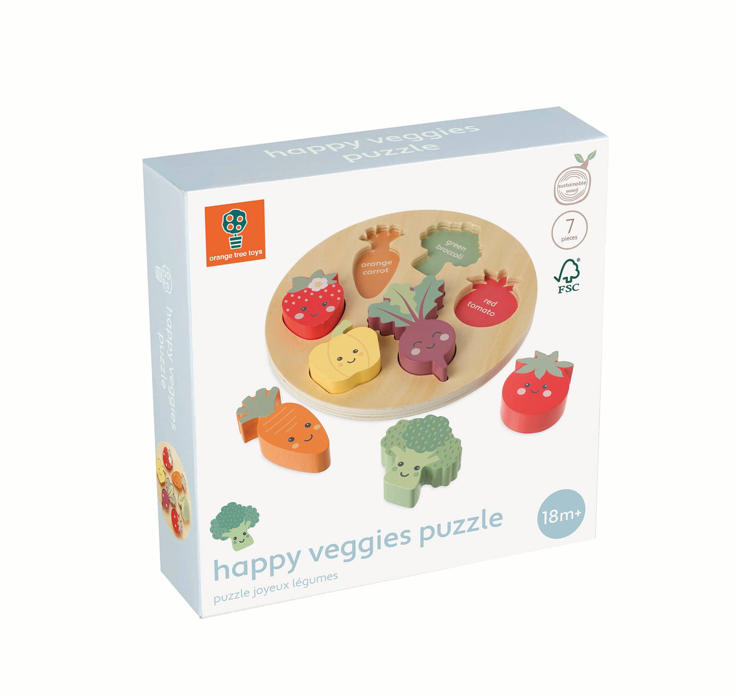 Happy Veggies Wooden Puzzle
