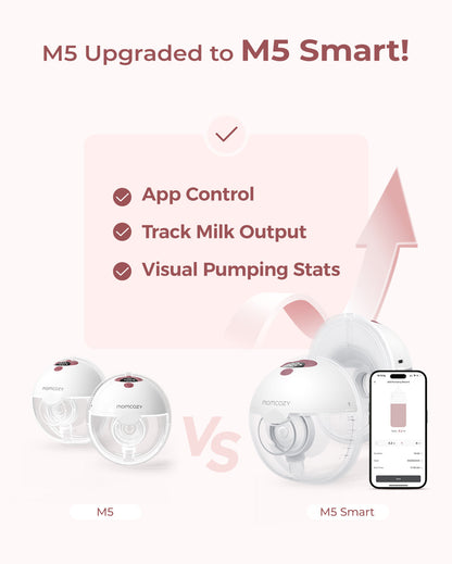 M5 Smart Wearable Breast Pump – Upgraded with App Control