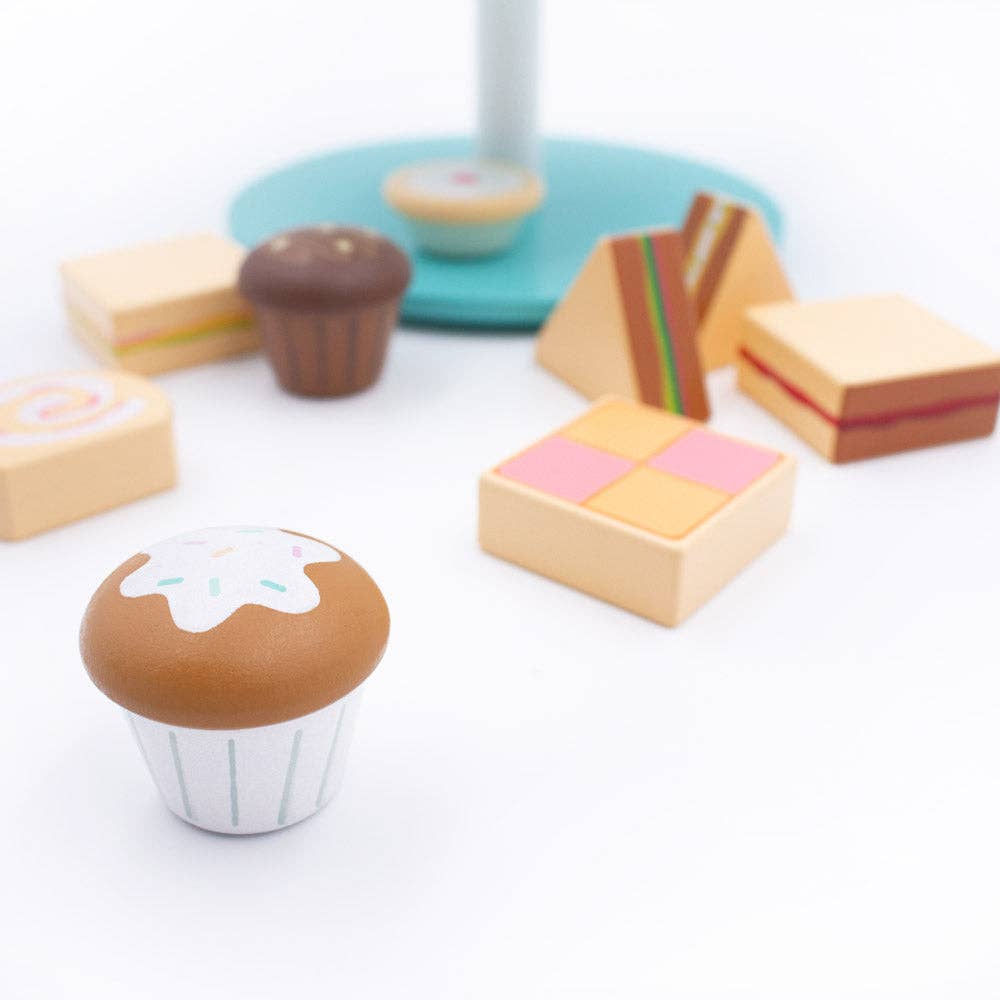 Little Diners Cake Stand – Wooden Pretend Play Tea Set