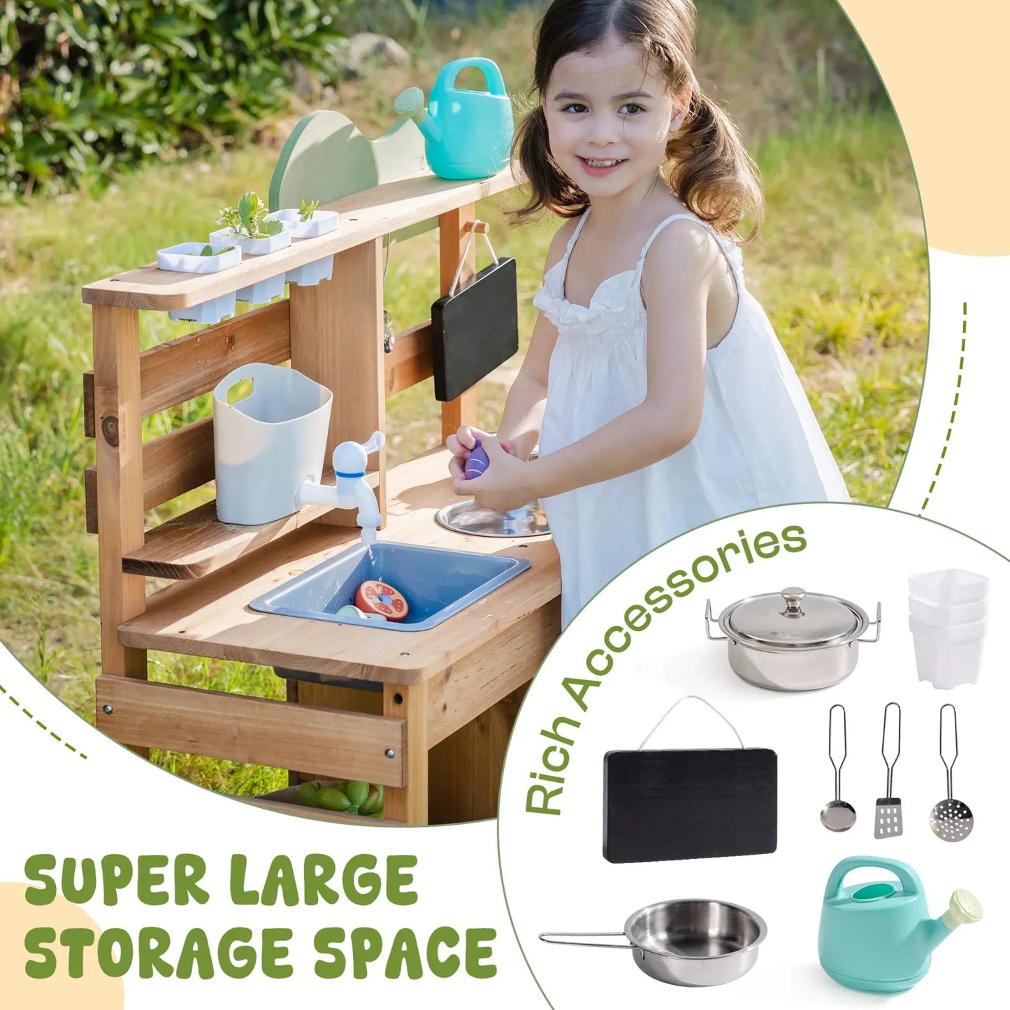 Wooden Outdoor Mud Kitchen